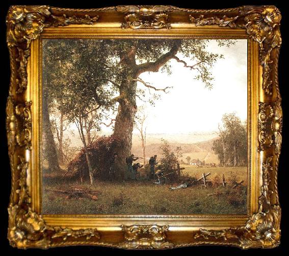 framed  Bierstadt, Albert Guerrilla Warfare, ta009-2